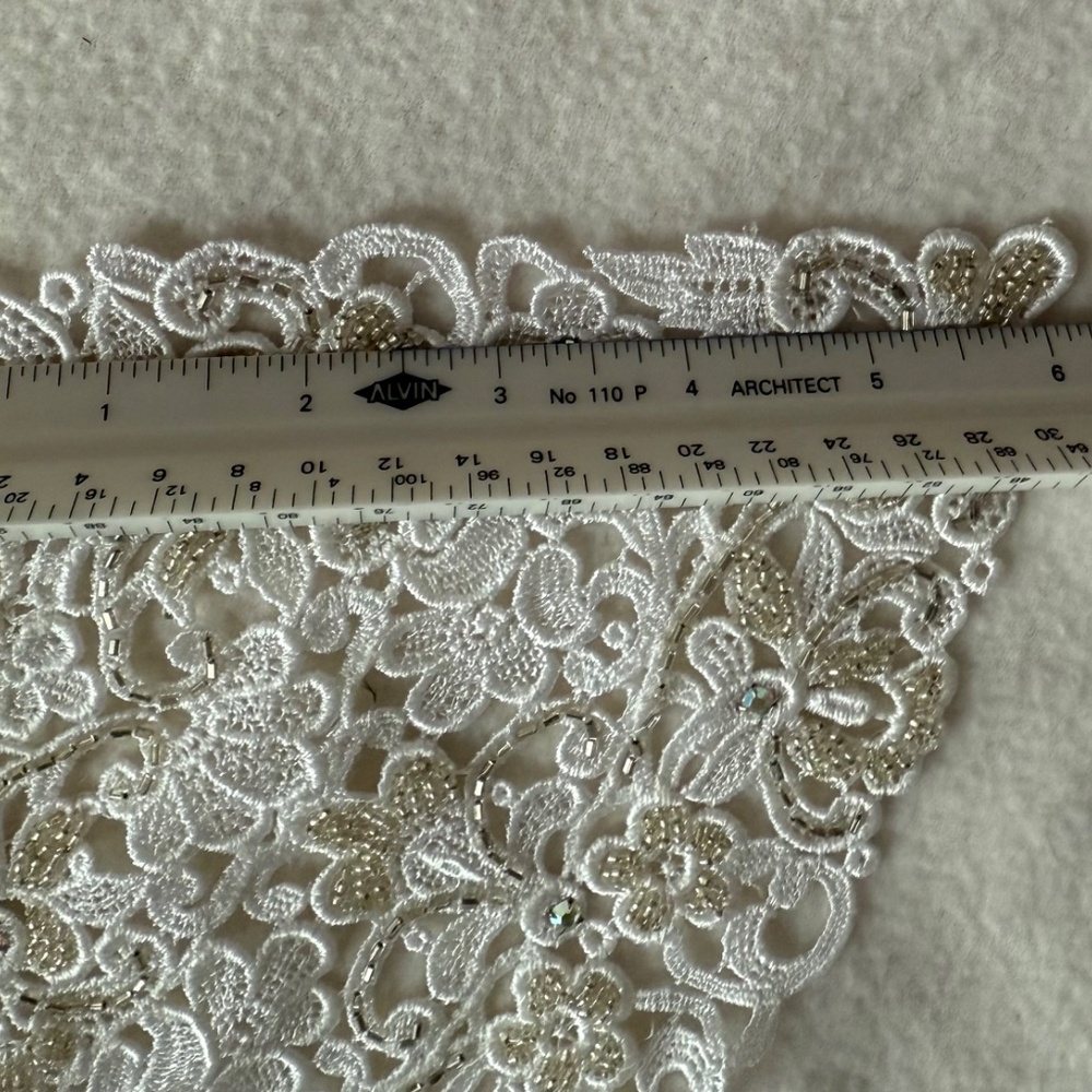 Bejeweled & Beaded Lace Collar, Vintage 70s - Picture 3 of 3